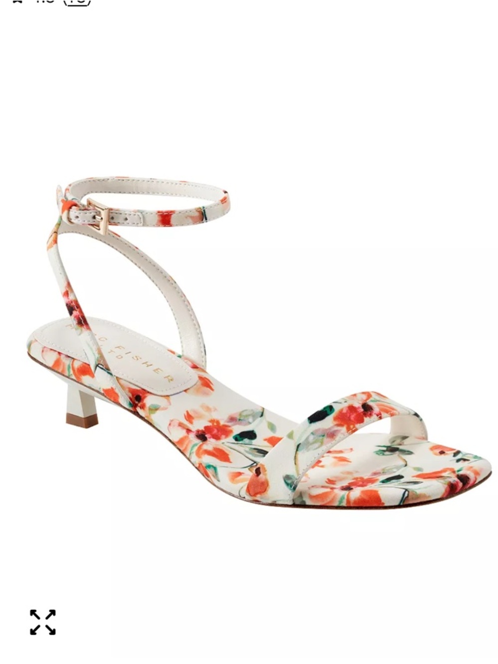 Marc Fisher LTD  Floral Kitten Heel Sandals